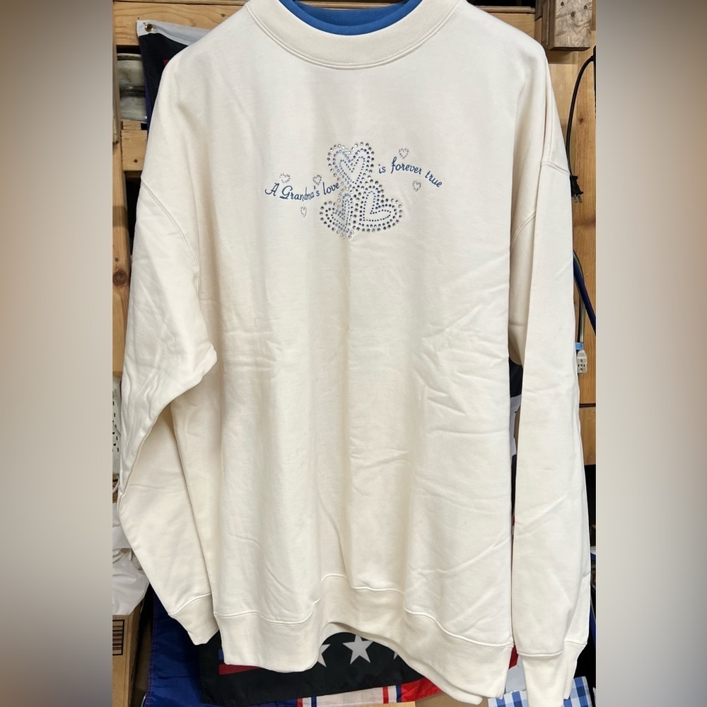 🆕 Vintage 90s Women’s Grandma Sweatshirt Size 2XL NWOT